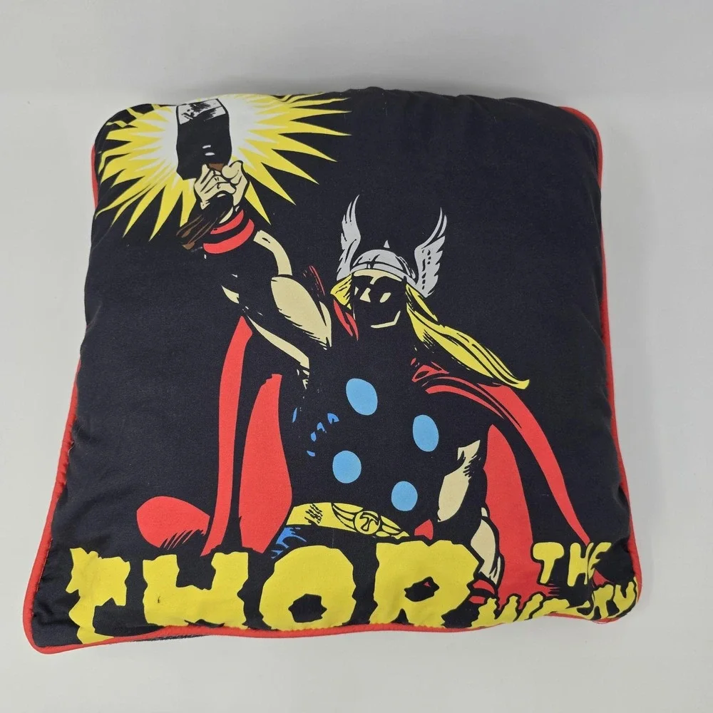 Marvel Comics Superhero Plush Throw Pillows 12x12 Lot Of 3‎ Hulk Thor Iron Man